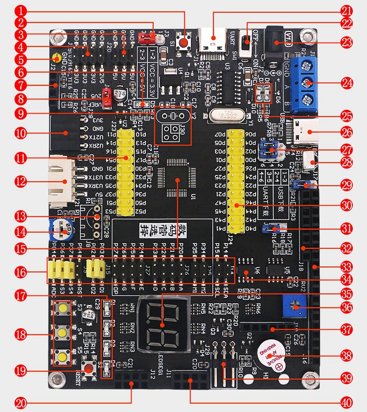 艾克姆科技新品STC32G12K128开发板发布(图4)